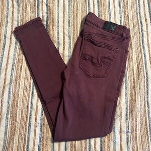 American Eagle Outfitters Maroon Jeans